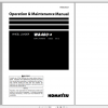 Komatsu Wheel Loader WA480 8 Operation Maintenance Manual PEN01254 01 2019