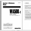 Komatsu Wheel Loader WA500 1 Operation Maintenance Manual SEAM003701