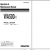 Komatsu Wheel Loader WA500 1 Operation Maintenance Manual SEAM04250102