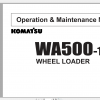 Komatsu Wheel Loader WA500 1 Operation Maintenance Manual SEAM04250106