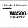 Komatsu Wheel Loader WA500 1 Operation Maintenance Manual SEAM0425C103