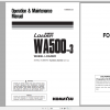 Komatsu Wheel Loader WA500 3 Operation Maintenance Manual TEN00065 02 2019