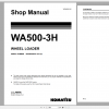 Komatsu Wheel Loader WA500 3H Shop Manual VEBM500100 2001