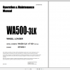 Komatsu Wheel Loader WA500 3LK Engine 6D140E 3 Operation Maintenance Manual CEAM008102 2016