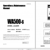 Komatsu Wheel Loader WA500 6 Engine 6D140E 5 Operation Maintenance Manual CEAM023404 2016