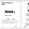 Komatsu Wheel Loader WA500 6 Operation Maintenance Manual CEAM018007 2016