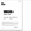 Komatsu Wheel Loader WA500 7 Engine 6D140E 6 Shop Manual CEBM026803 2016