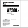 Komatsu Wheel Loader WA500 7 Operation Maintenance Manual VENAM46501 2016