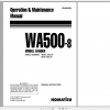 Komatsu Wheel Loader WA500 8 Operation Maintenance Manual VENAM50500 2016