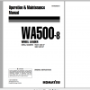 Komatsu Wheel Loader WA500 8 Operation Maintenance Manual VENAM50501 2016