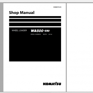 Komatsu Wheel Loader WA500 8E0 Shop Manual SEN06755 03 2020