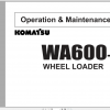 Komatsu Wheel Loader WA600 1 Operation Maintenance Manual SEAM04260102