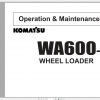Komatsu Wheel Loader WA600 1 Operation Maintenance Manual SEAM04260105