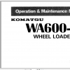 Komatsu Wheel Loader WA600 1 Operation Maintenance Manual SEAM0426C102