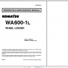 Komatsu Wheel Loader WA600 1L Operation Maintenance Manual CEADW26010 1993
