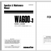 Komatsu Wheel Loader WA600 3 Operation Maintenance Manual SEAM044300P 2001