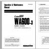 Komatsu Wheel Loader WA600 3 Operation Maintenance Manual SEAM056000T 2003