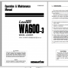 Komatsu Wheel Loader WA600 3 Operation Maintenance Manual SEAM056100P 2003