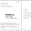 Komatsu Wheel Loader WA600 3L Shop Manual CEBM002801 1999