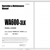 Komatsu Wheel Loader WA600 3LK Engine 6D170E 3 Operation Maintenance Manual CEAM008202 2016