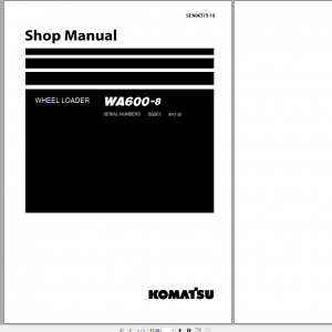 Komatsu Wheel Loader WA600 8 Shop Manual SEN06579 10 2021