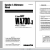 Komatsu Wheel Loader WA700 3 Operation Maintenance Manual SEAM018504T 2000