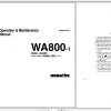 Komatsu Wheel Loader WA800 1 Operation Maintenance Manual SEAM04280102