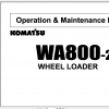 Komatsu Wheel Loader WA800 2 Operation Maintenance Manual SEAM04280200