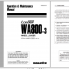 Komatsu Wheel Loader WA800 3 Operation Maintenance Manual PEN00305 02 2011