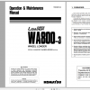 Komatsu Wheel Loader WA800 3 Operation Maintenance Manual TEN00067 02 2006