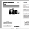 Komatsu Wheel Loader WA800 3 Operation Maintenance Manual TEN00298 01 2011