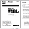 Komatsu Wheel Loader WA800 3 Operation Maintenance Manual TEN00609 00 2012