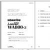 Komatsu Wheel Loader WA800 3 Shop Manual SEBM013416 2018
