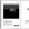 Komatsu Wheel Loader WA800 3E0 WA900 3E0 Operation Maintenance Manual PEN00307 03 2009