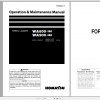 Komatsu Wheel Loader WA800 3E0 WA900 3E0 Operation Maintenance Manual PEN00686 10 2020