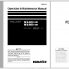 Komatsu Wheel Loader WA800 3E0 WA900 3E0 Operation Maintenance Manual TEN00650 10 2020