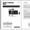 Komatsu Wheel Loader WA900 3 Operation Maintenance Manual SEAM018701 1998