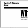 Komatsu Wheel Loader WR11 1 Reach Operation Maintenance Manual SEAM041H0102