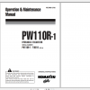 Komatsu Wheeled Excavator PW110R 1 Operation Maintenance Manual WEAM012700 2009