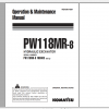 Komatsu Wheeled Excavator PW118MR 8 Operation Maintenance Manual WEAM014901 2012