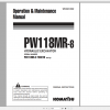 Komatsu Wheeled Excavator PW118MR 8 Operation Maintenance Manual WEAM014902 2014