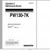 Komatsu Wheeled Excavator PW130 7K Operation Maintenance Manual UEAM004602 2005