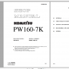 Komatsu Wheeled Excavator PW160 7K Shop Manual UEBM002500 2004