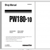 Komatsu Wheeled Excavator PW180 10 Shop Manual VENBM63001 2016