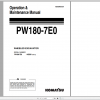 Komatsu Wheeled Excavator PW180 7E0 Operation Maintenance Manual VEAM400101 2008