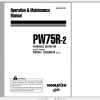 Komatsu Wheeled Excavator PW75R 2 Operation Maintenance Manual WEAM001401