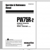 Komatsu Wheeled Excavator PW75R 2 Operation Maintenance Manual WEAM001402