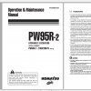 Komatsu Wheeled Excavator PW95R 2 Operation Maintenance Manual WEAM001604 2004