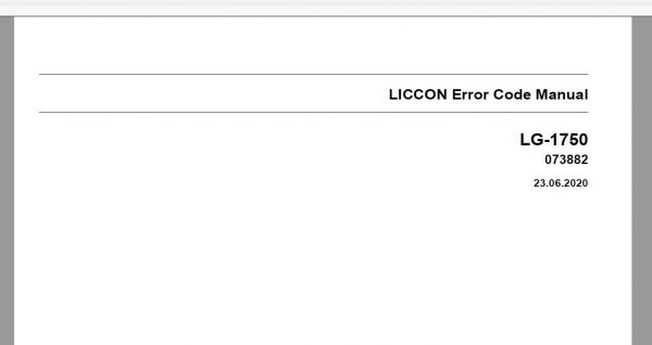 Liebherr Crane LG1750 2 750 Ton Shop Manual Diagram and LICCON DVD 3