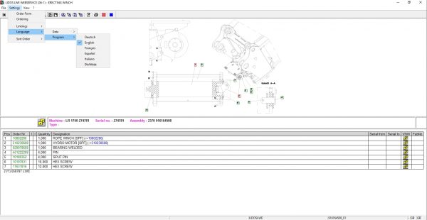 Liebherr Lidos COT LBH LFR LHB LWE LWT Online EPC Service Document Updated 02.2022 DVD 11